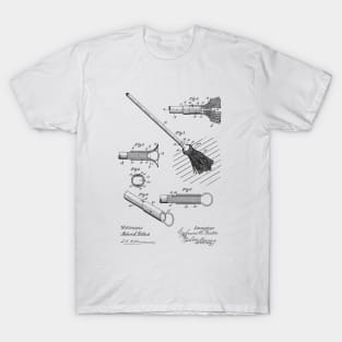 Mop Design Vintage Patent Hand Drawing T-Shirt